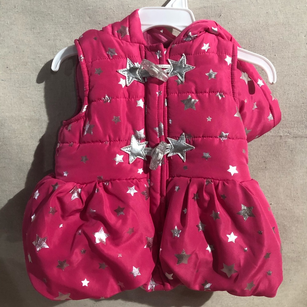 Kids Headquarter Toddler Pink/Silver Star Vest